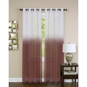 Achim Home Furnishings Essense Grommet Window Curtain Panel, Burgundy, 52 x 84